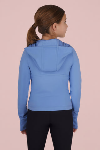 Girls Full-Zip Active Performance Jacket with Hood