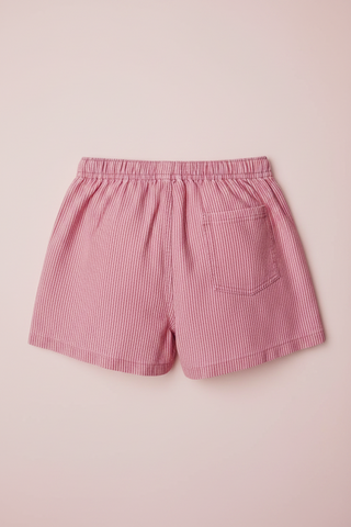 Striped Drawstring Elastic Waist Shorts