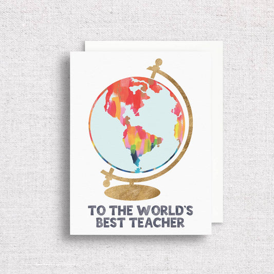 World's Best Teacher Greeting Card | Teacher Appreciation
