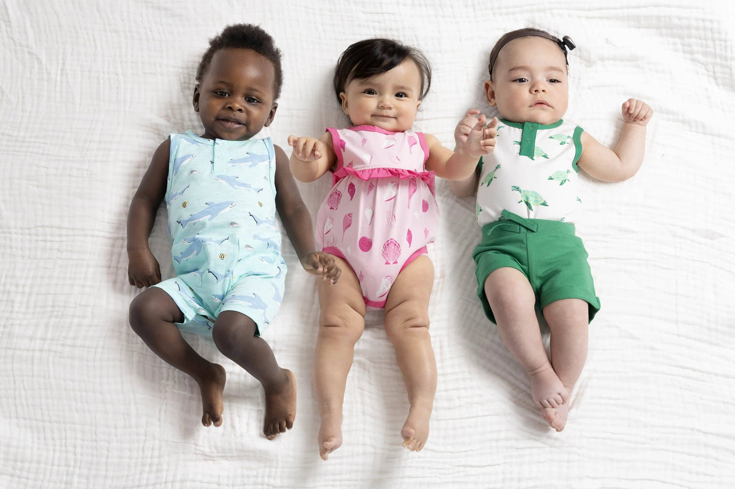 Made for Beach Days Baby Henley Tank Bodysuit + Summer Short Set