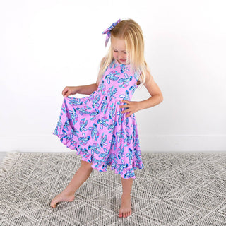 Waverly Sea Turtles Tank Twirl Dress Bamboo Girls Outfit