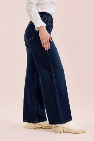 Judy Blue Petite High-Waist Lux Retro Wide-Leg Jeans in Twilight Blue