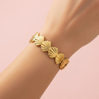 Mini Scallop Shell Cuff Bracelet