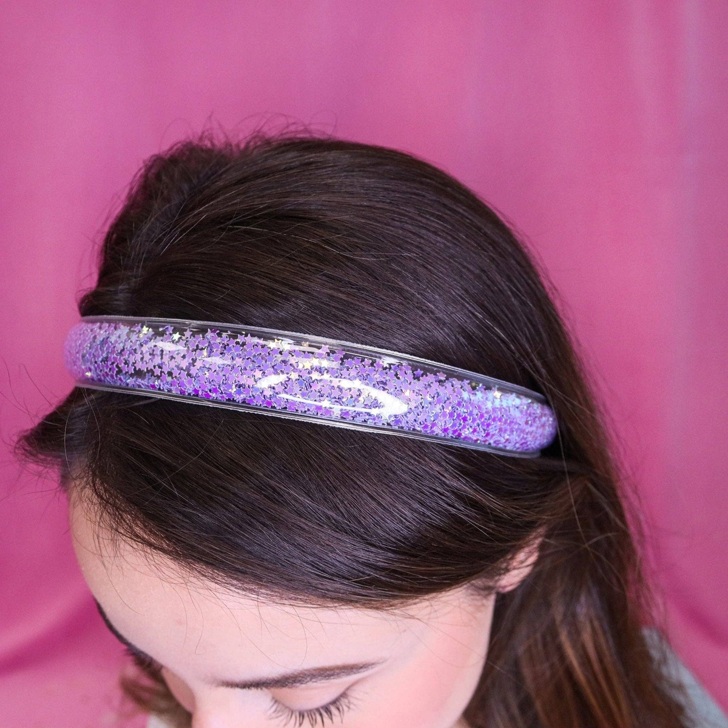 Shaker Glitter Headband with Teeth