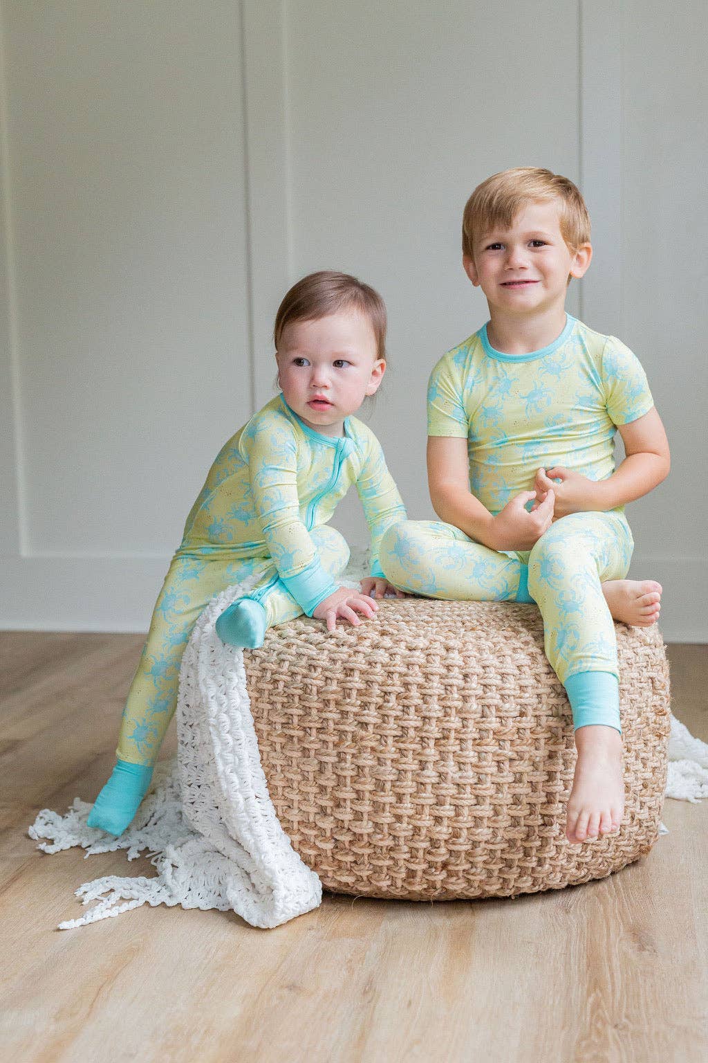 Cousins Beach Crab Club Zipper Onesie