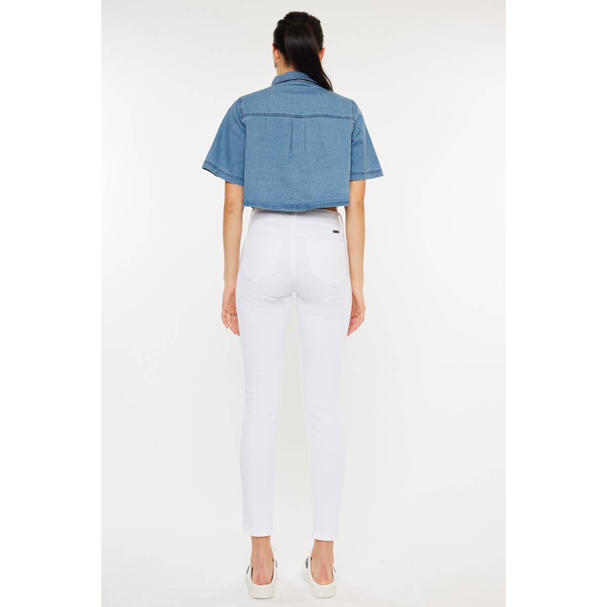 White High-Rise Skinny Jeans