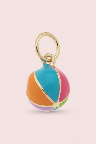 3-D Beach Ball Charm in Rainbow Multi