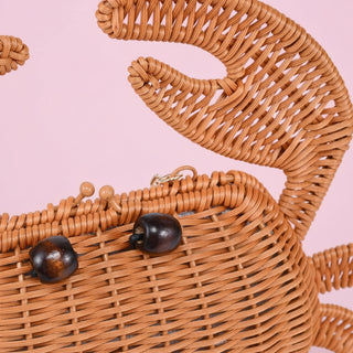 Sebastian Woven Straw Crab Clutch