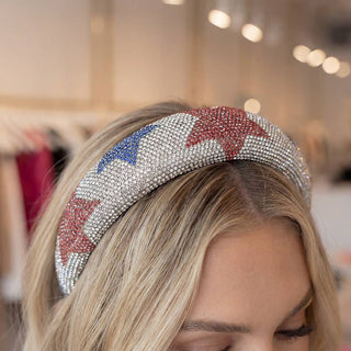 Patriotic Rhinestone Star Headband
