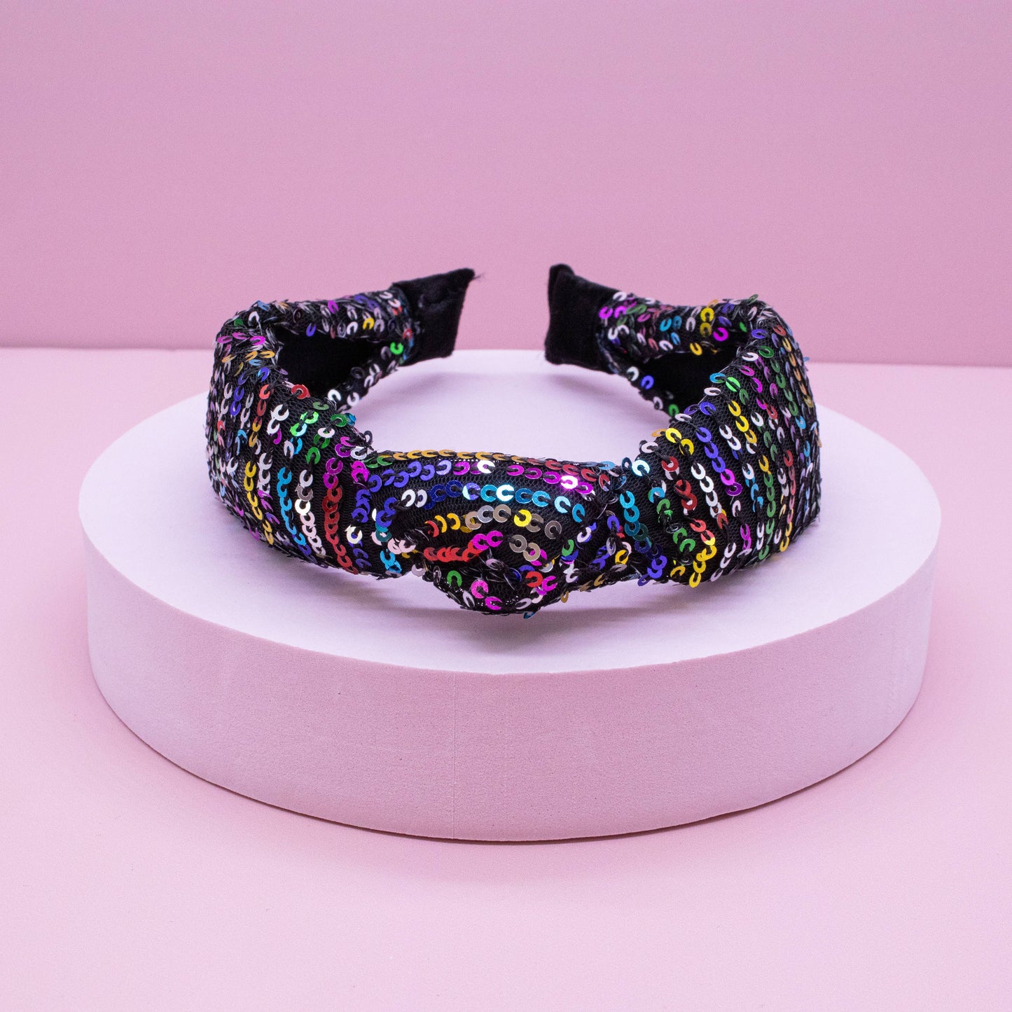 Kids Knot Headband - Rainbow Sequin Knotted Hair Accessories