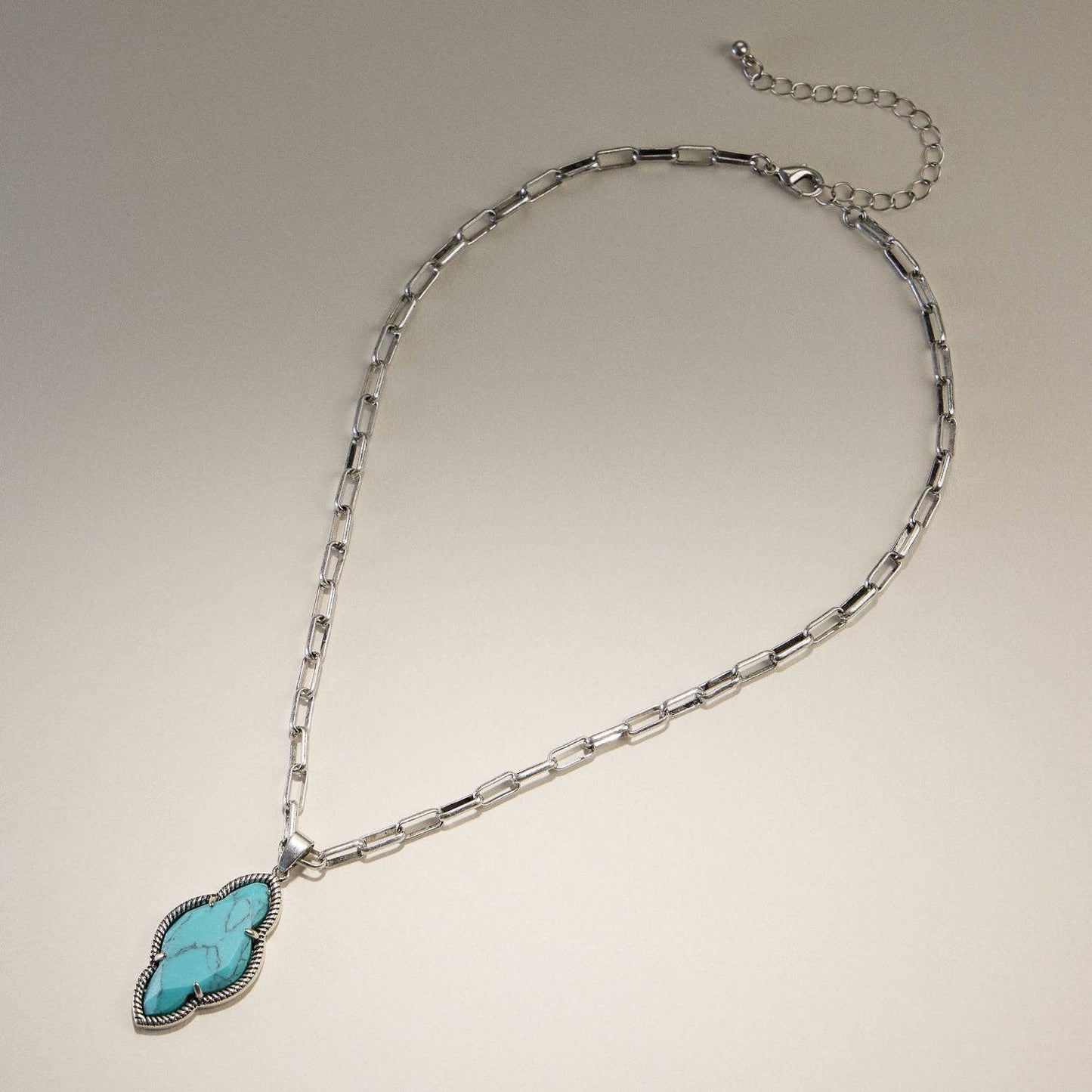 Natural Turquoise Marquise Necklace