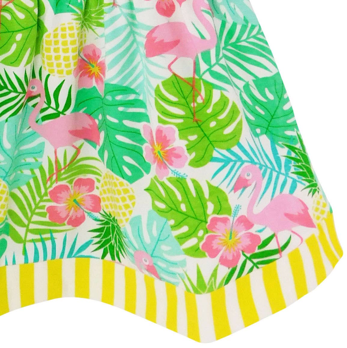 Girls Spring Pink Flamingo & PalmsTropical Dress sz 2/3T
