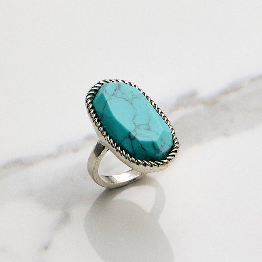Natural Turquoise Statement Ring