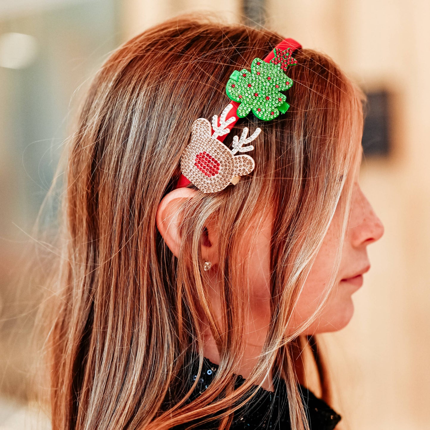 Christmas Charm Headband and Hair Clips - Interchangeable
