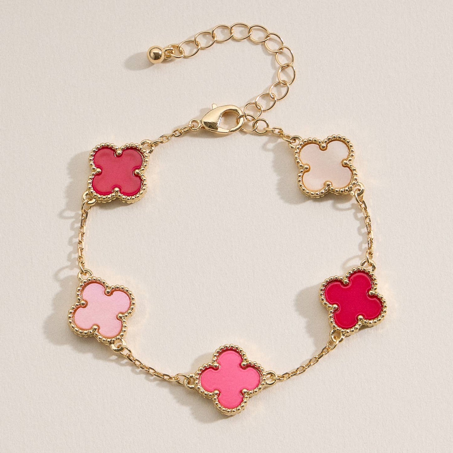 Colorful Shell Charm Bracelet with Gold Detailing