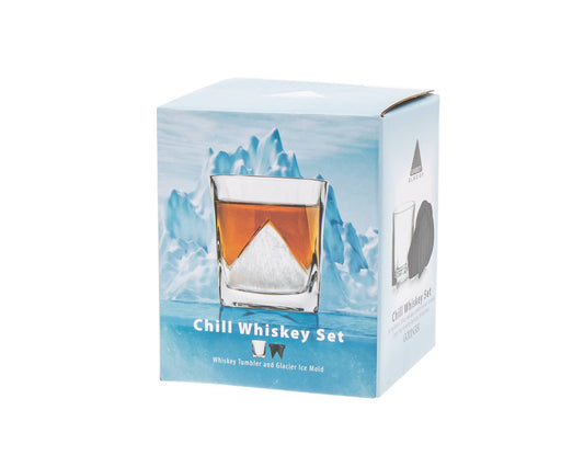 Whiskey Glass and Ice Mold Gift Set