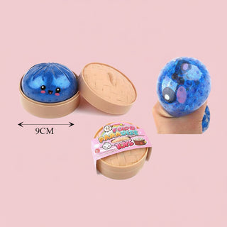 Metallic Mystery Dumpling Bun Squishy Toy