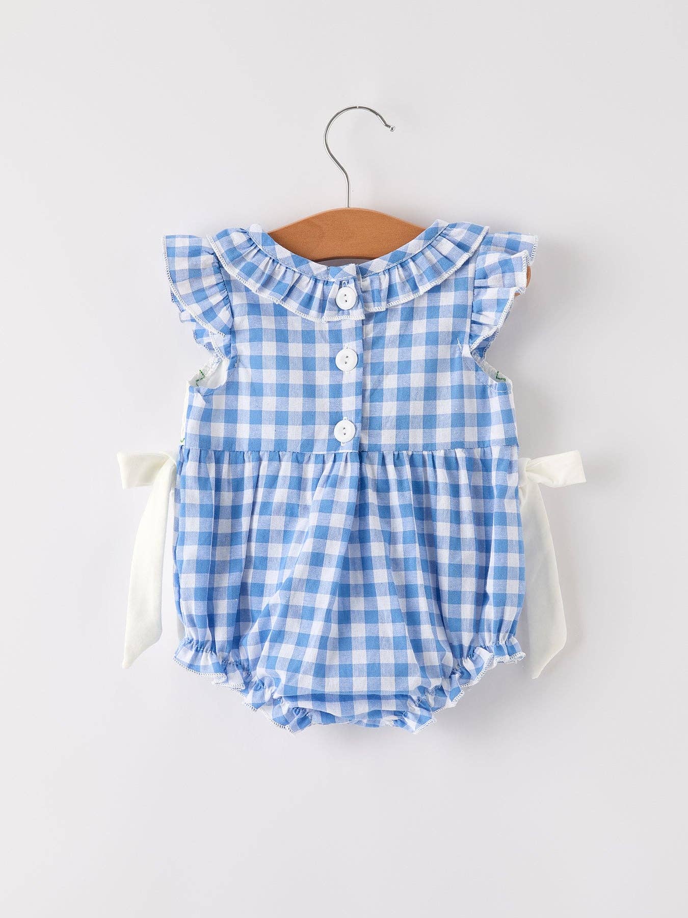Lil' Pumpkin Smock Embroidery Baby Girl Romper