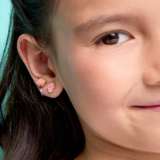 Girl Nation Pink Axolotl Stud Earrings