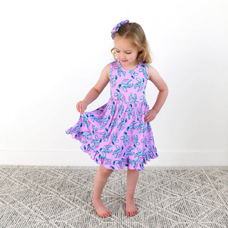 Waverly Sea Turtles Tank Twirl Dress Bamboo Girls Outfit