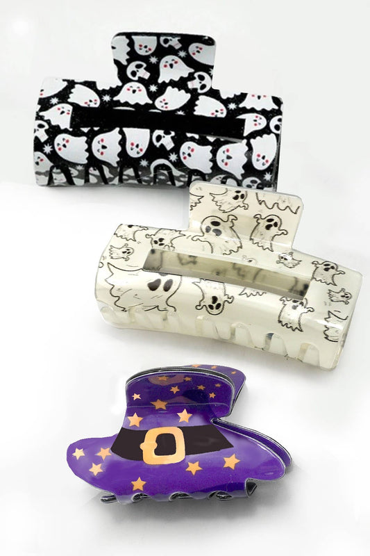 Halloween Ghost Hair Claw Clips