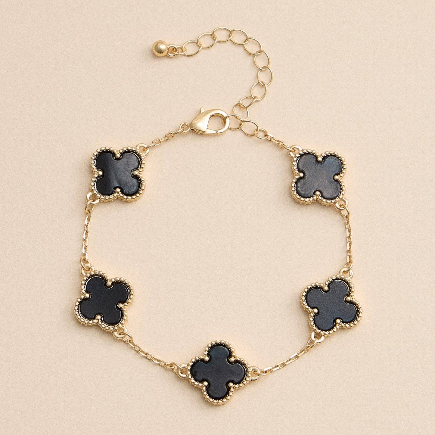 Colorful Shell Charm Bracelet with Gold Detailing