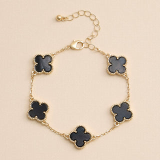 Colorful Shell Charm Bracelet with Gold Detailing
