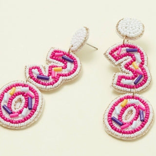 Birthday Celebration Seed Bead Earrings