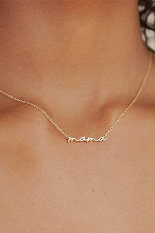 Tarnish-Free 18K Gold "Mama" Necklace