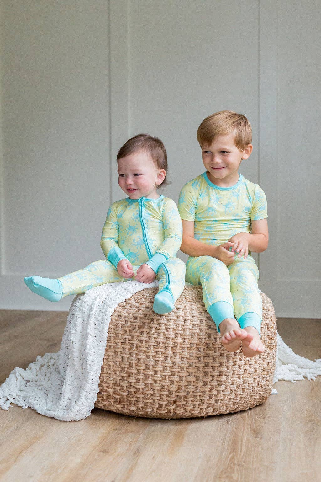Cousins Beach Crab Club Zipper Onesie