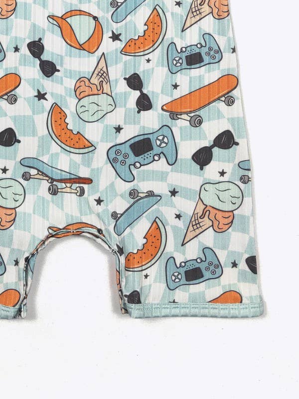 Skateboard Boy Romper