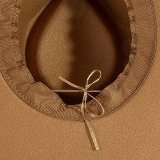 Double Belt Strap Wide Brim Fedora Hat