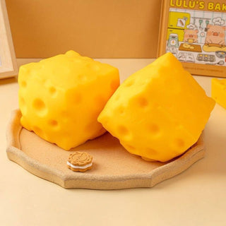 Cheese Cube Stress Relief Squishy Toy