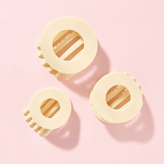 Almond Beige | Medium | Flat Circle Hair Clip