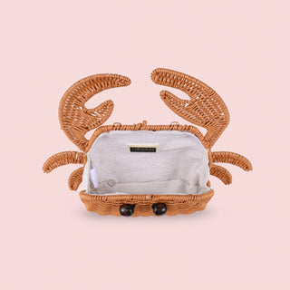 Sebastian Woven Straw Crab Clutch
