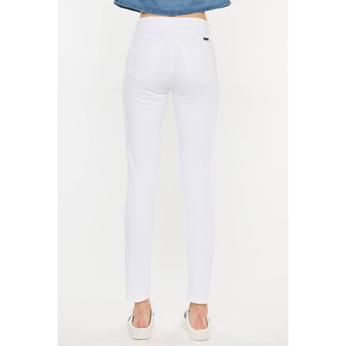White High-Rise Skinny Jeans