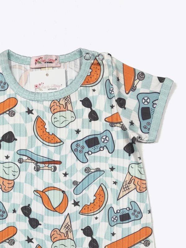 Skateboard Boy Romper