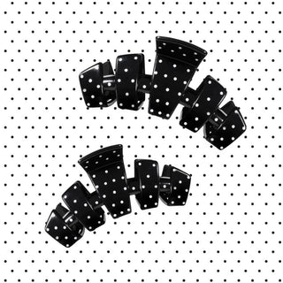 Classic Black Polka Dot Party Medium Claw Clip