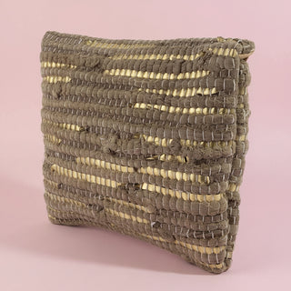 Artisan Woven Metallic Thread Envelope Clutch