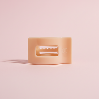 Flat Rectangle Hair Clip | Small | Almond Beige