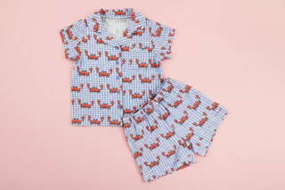 Crabby Bamboo Short Button Up Set