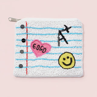 A+ Student's Notebook Beaded Coin Pouch