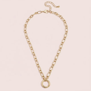 Sasha Charm Necklace Base in Shiny Gold