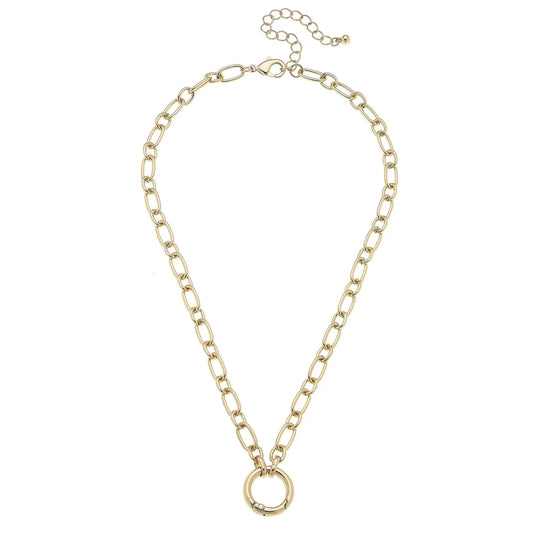 Sasha Charm Necklace Base in Shiny Gold