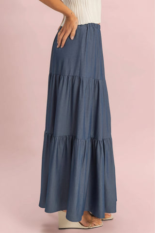 Women’s Three-Tier Maxi Skirt