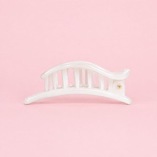 Coconut White | Large | Flat Circle Hair Clip