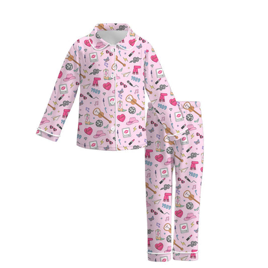 Pink Taylor Swift Print Pajamas for Kids and Youth