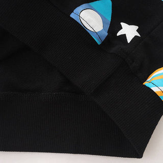 Cartoon Print Long Sleeve Sweatshirt for Boys