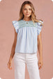 White/Sky Blue Stripes