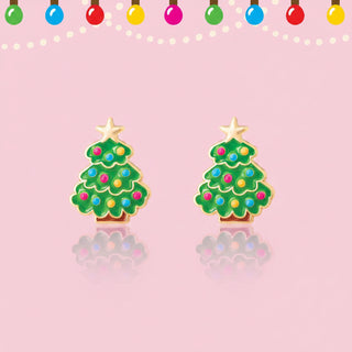 Girl Nation Festive Christmas Tree Stud Earrings